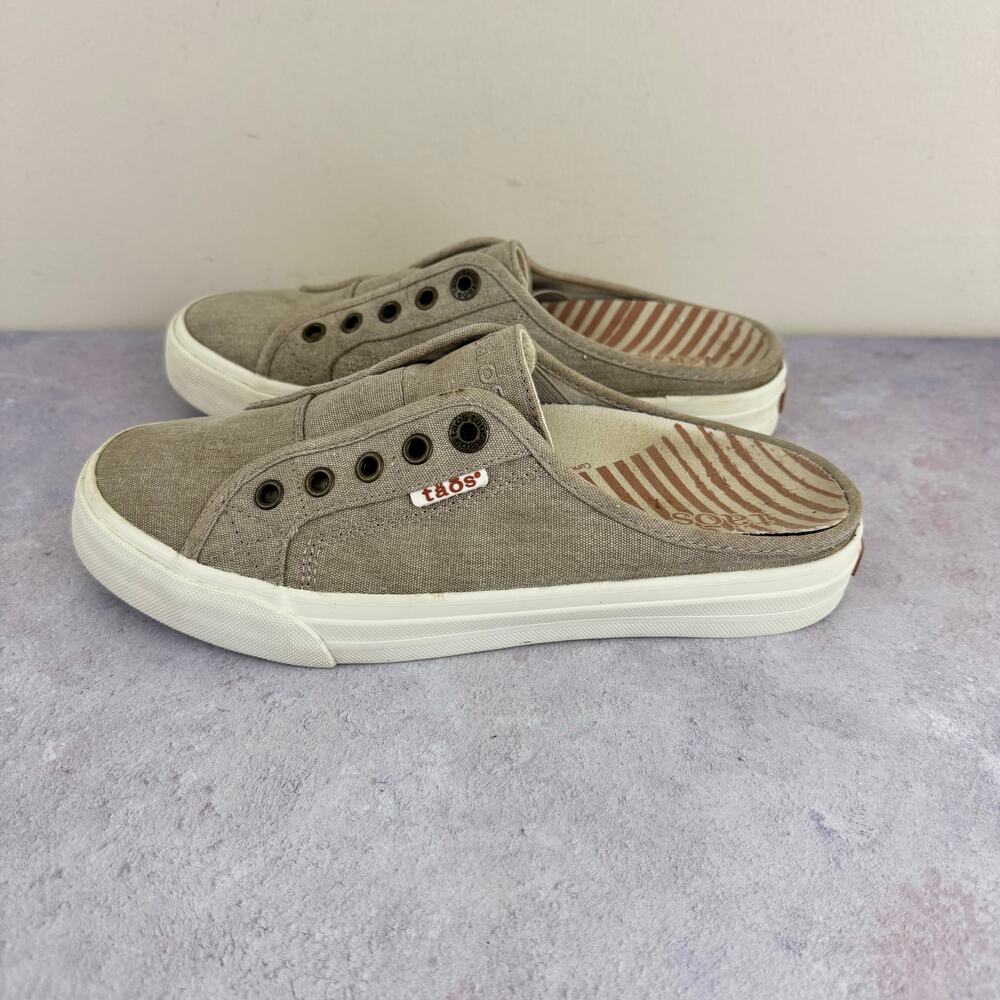 Taos Shoes Womens 7.5 EZ Soul Sneakers Slip On Canvas Comfort Arch Support Read - Picture 2 of 11